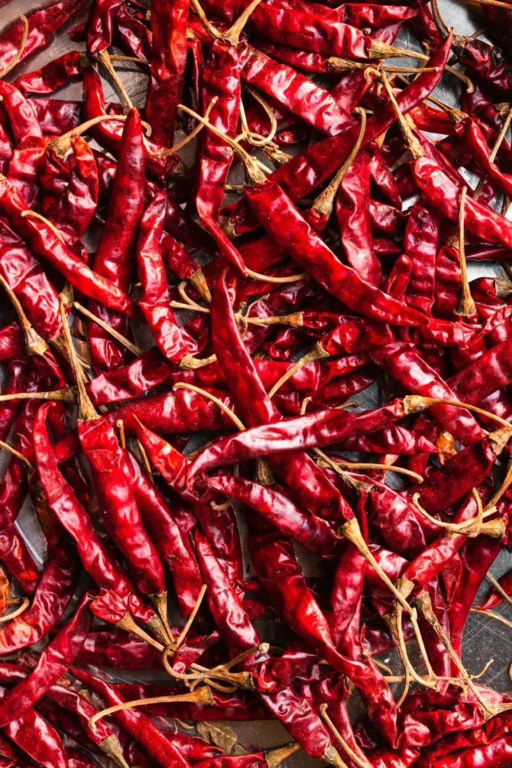 Dried red chillies; representative image, Guntur Sannam cultivar unverified